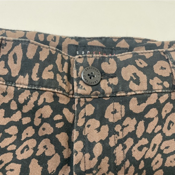 Sanctuary Brown Leopard Cropped Pant Size 27 - Picture 6 of 13